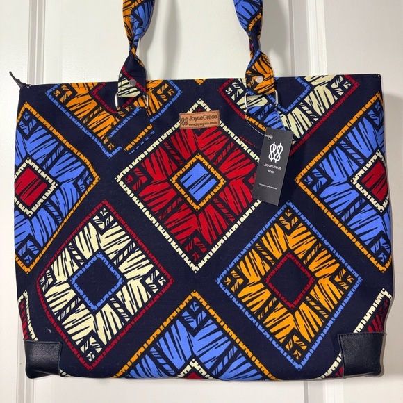 👜 JoyceGrace Handmade African Print Tote Bag | Artisan Medium Tote - Picture 8 of 8